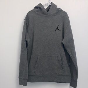 Jordan Gray Hoodie with Black Logo